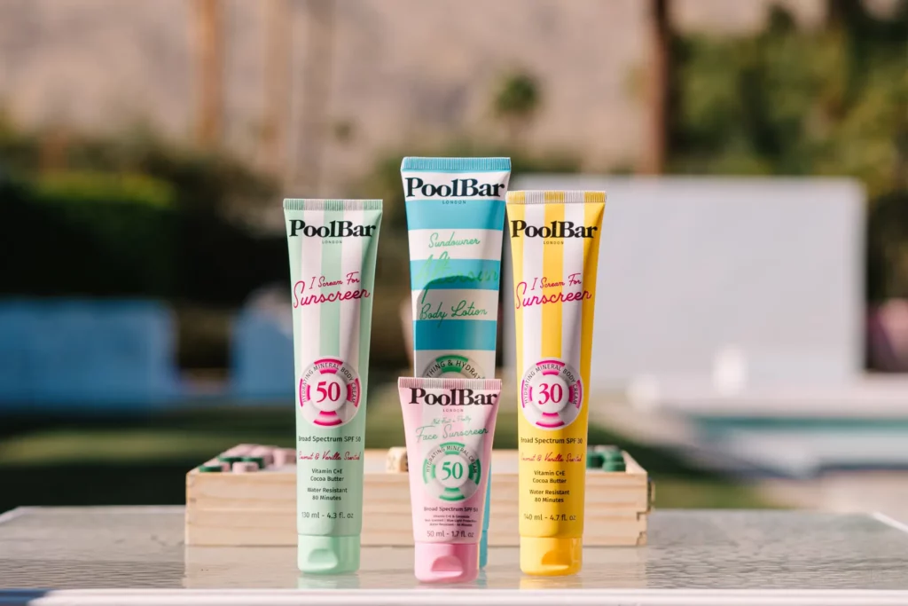 PoolBar products in front of Pool