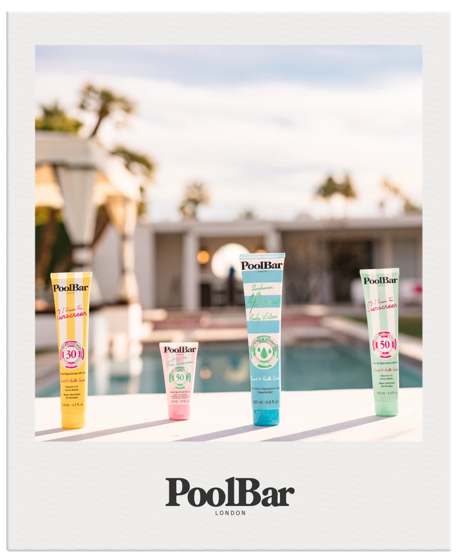 polaroid of poolbar sun care collection