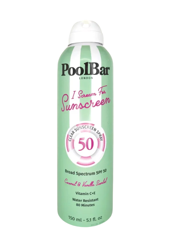 spf 50 clear spray can launch no background